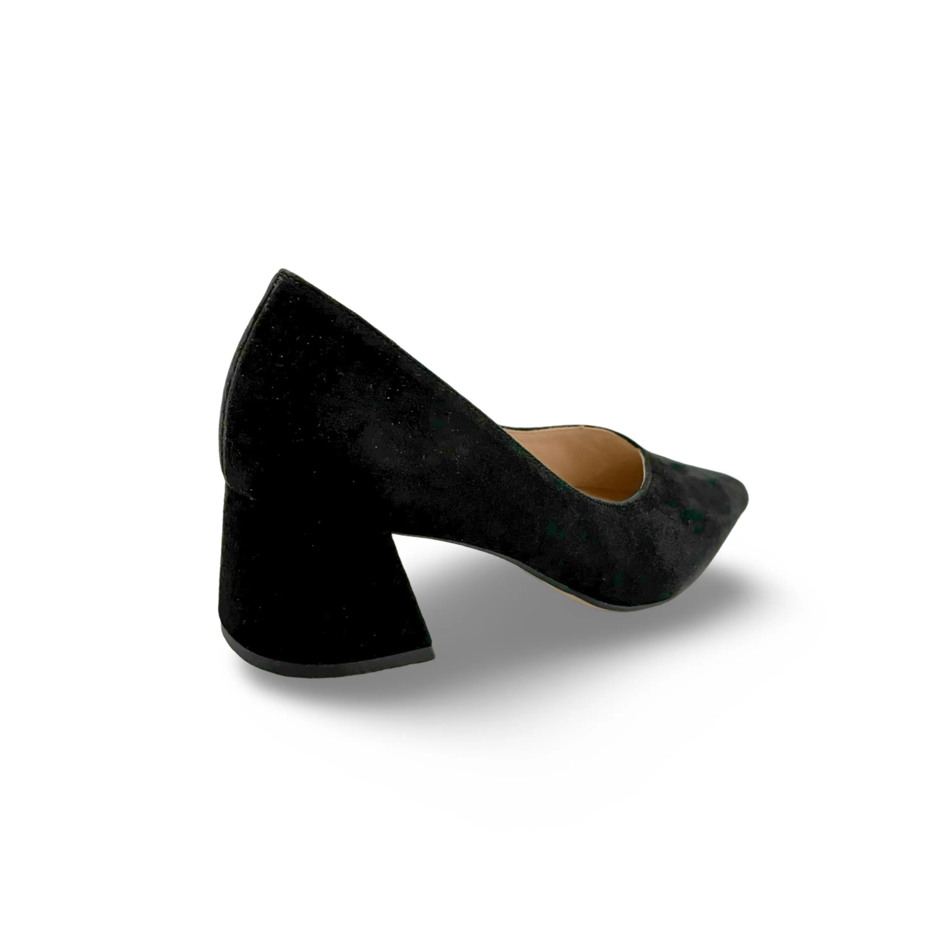 104502 Kim Black Suede Pump