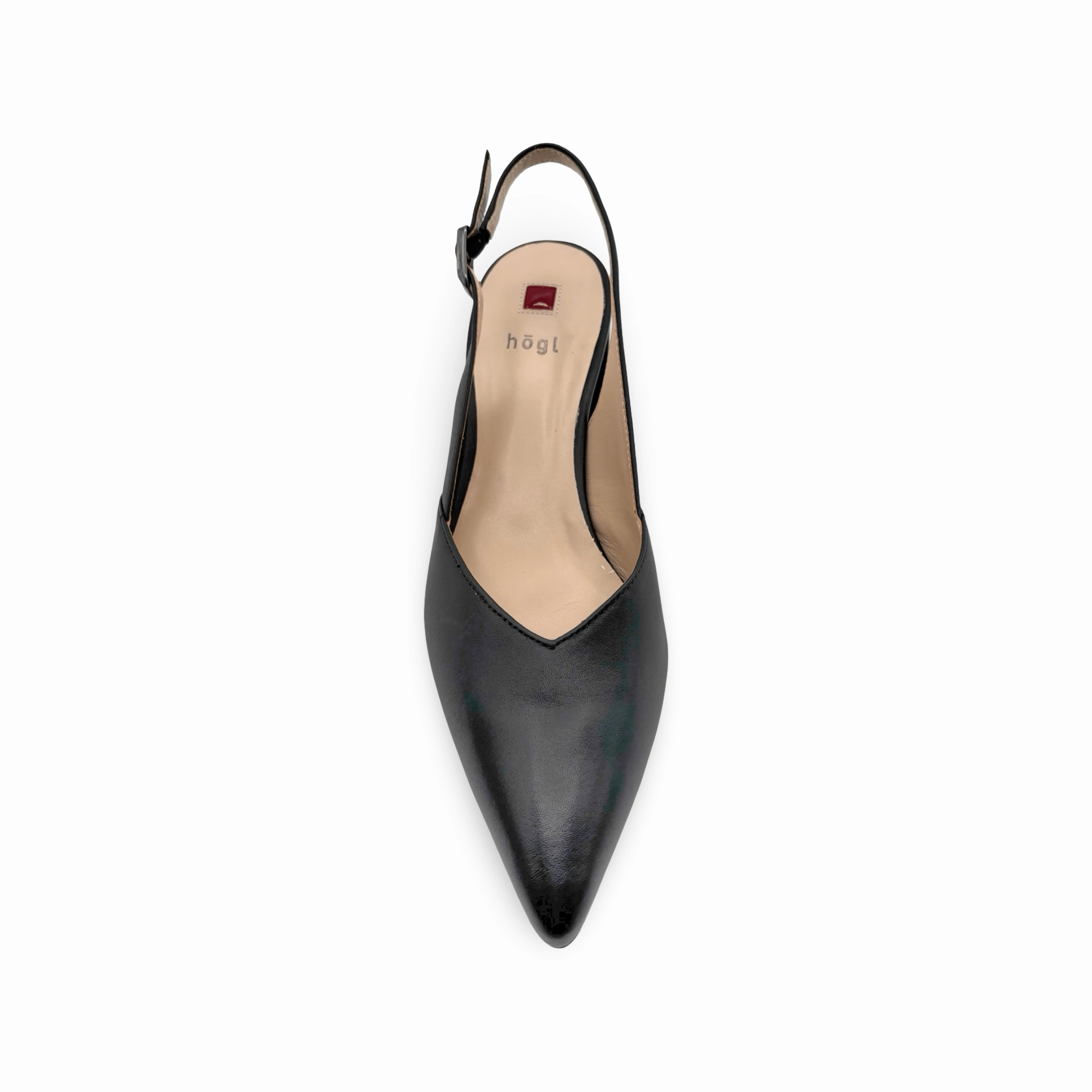 104610 Laura Black Leather Slingpump