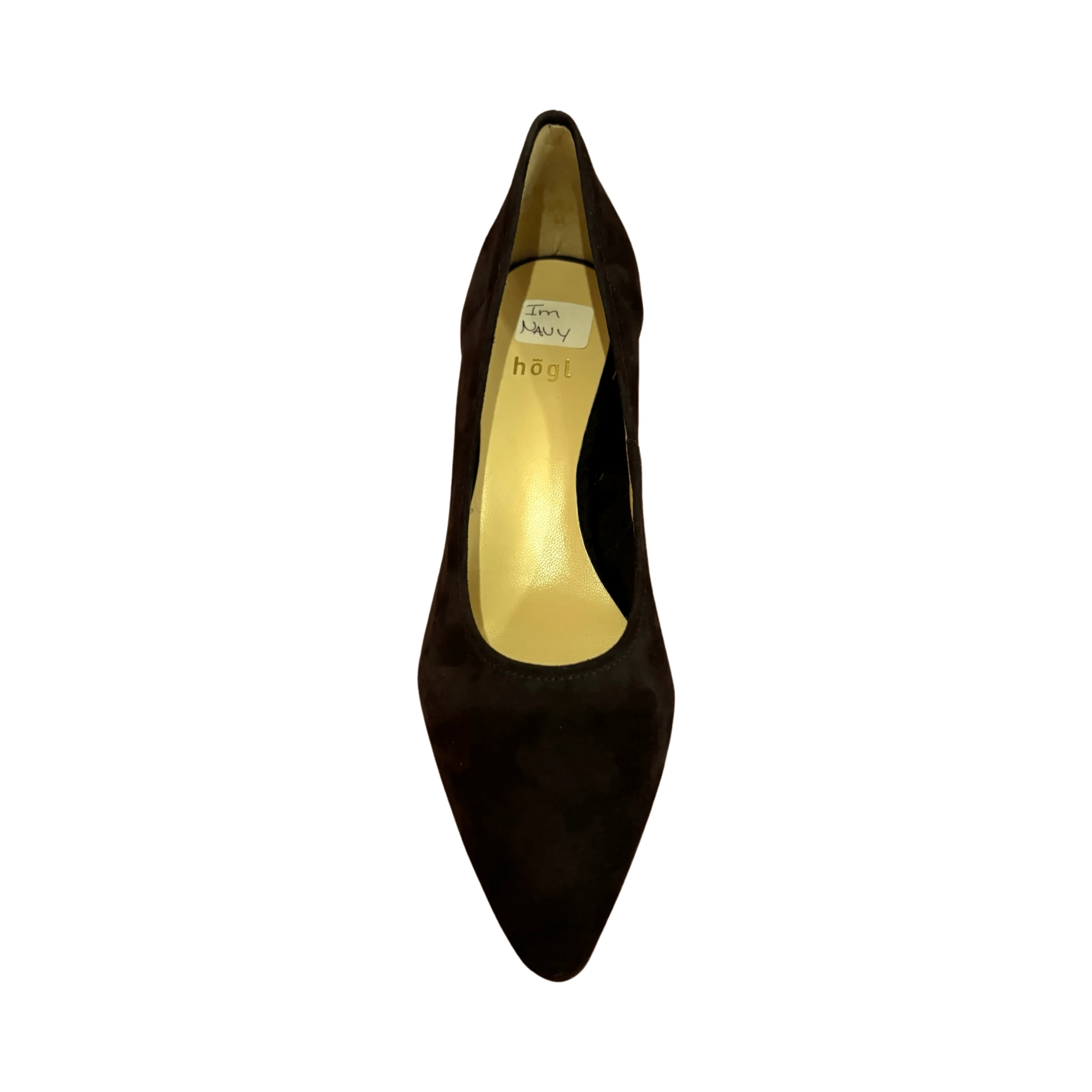 174512 Ocean Suede Classic Block Heel Pump