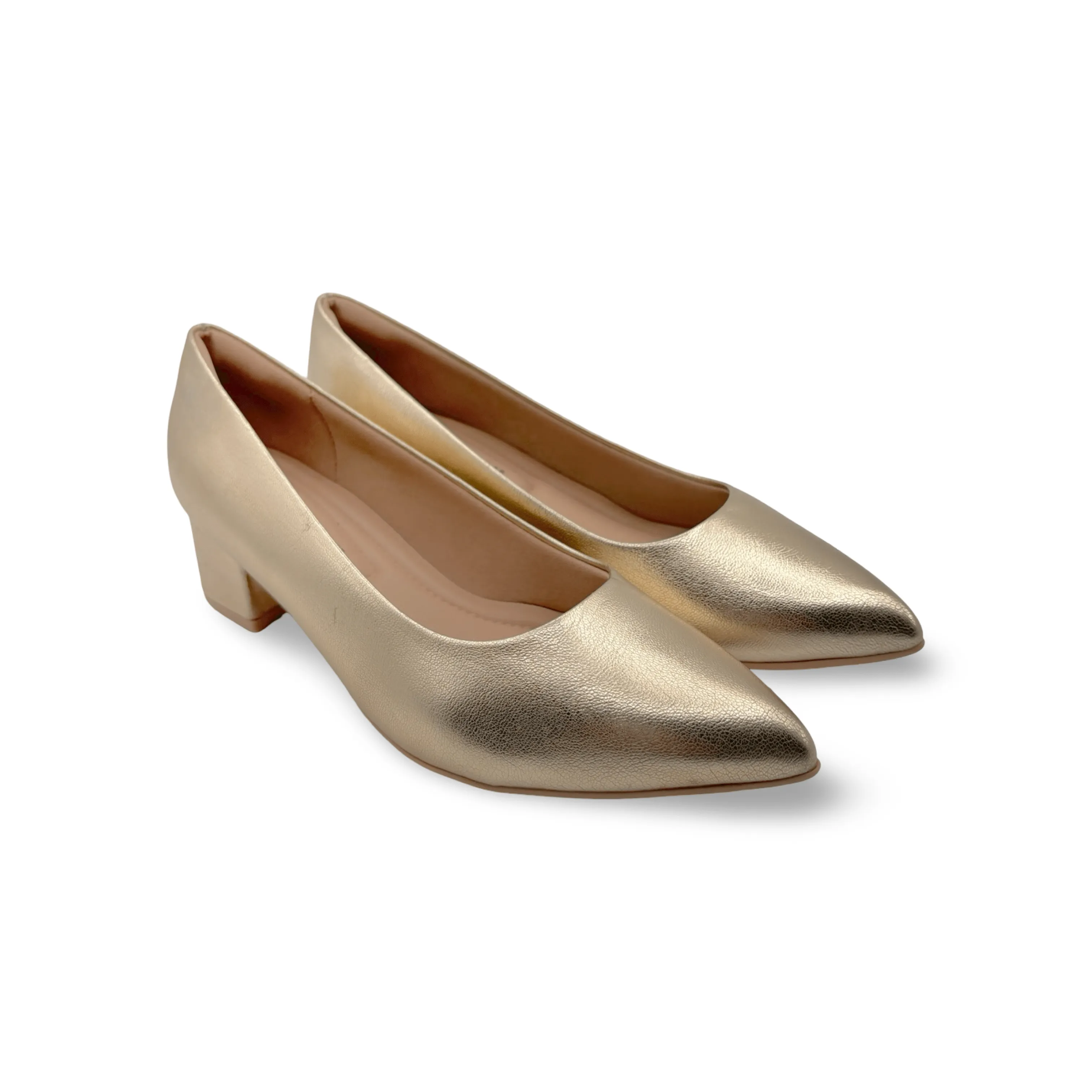 739015 Gold Block Heel Pump