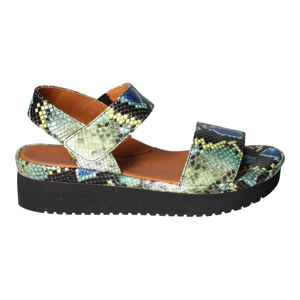 Abrilla Sandal - Green Blue Black Multi