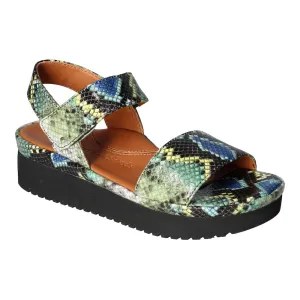 Abrilla Sandal - Green Blue Black Multi