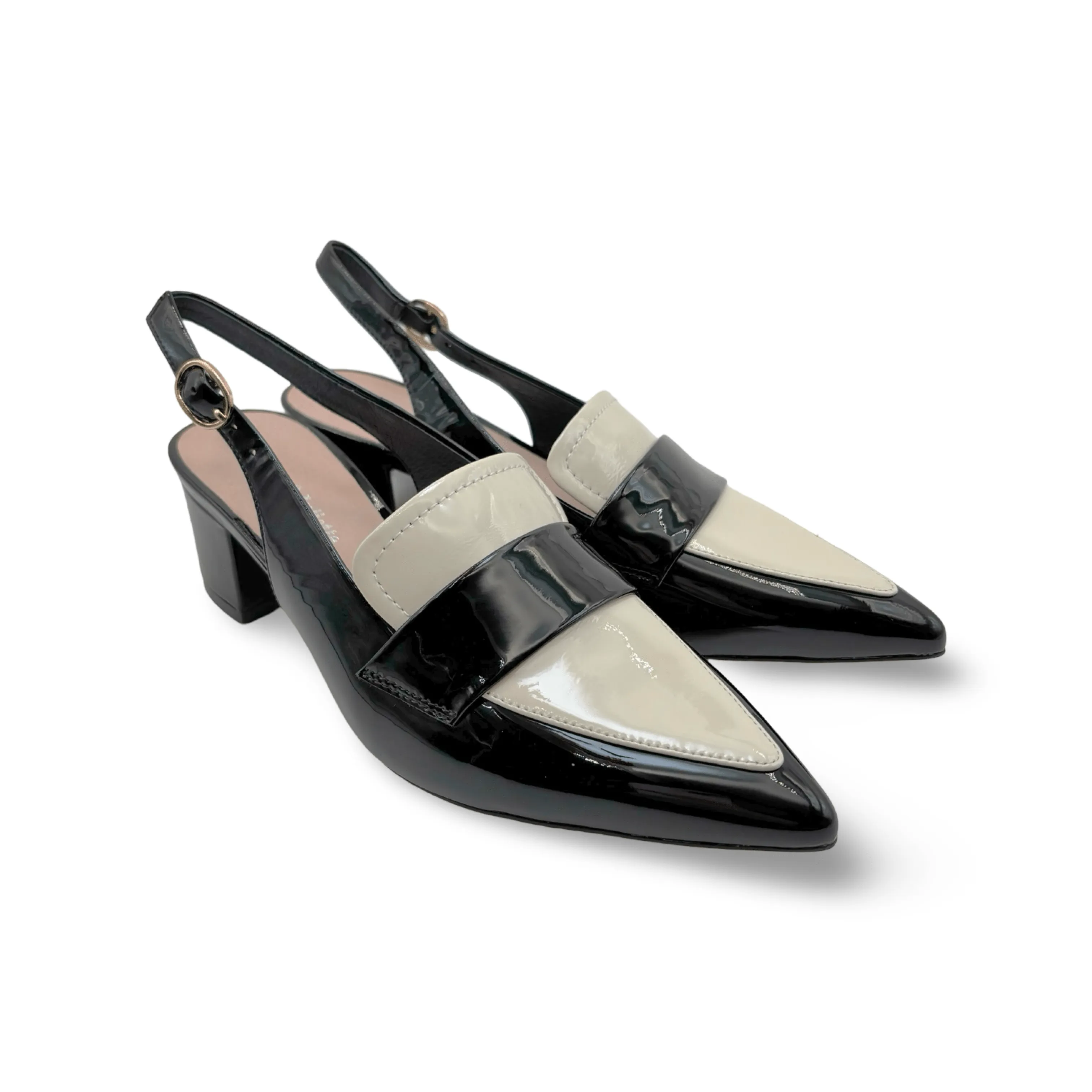 Aiday Black/Ivory Slingback