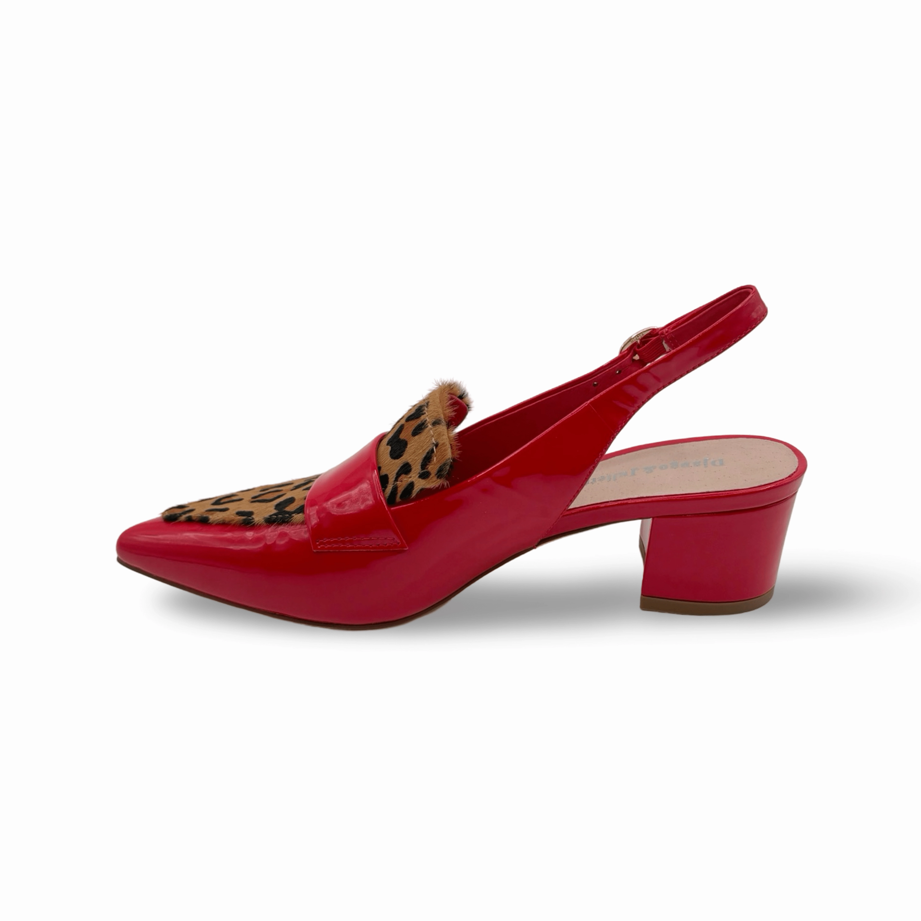 Aiday Red/Leopard Patent/Pony