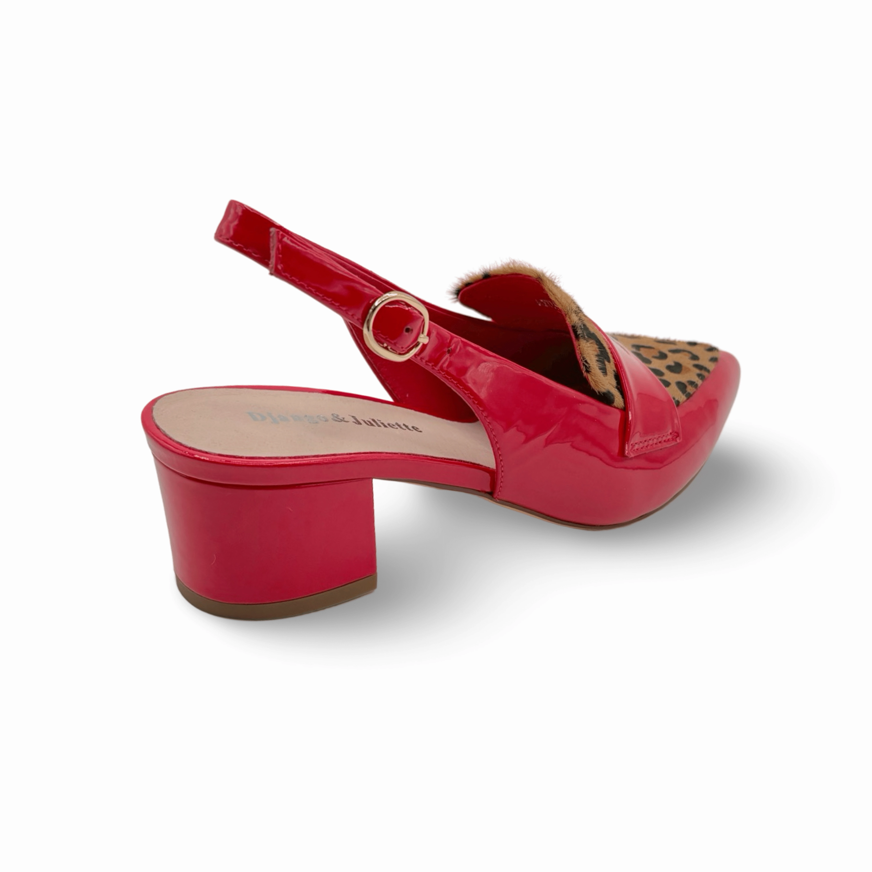 Aiday Red/Leopard Patent/Pony
