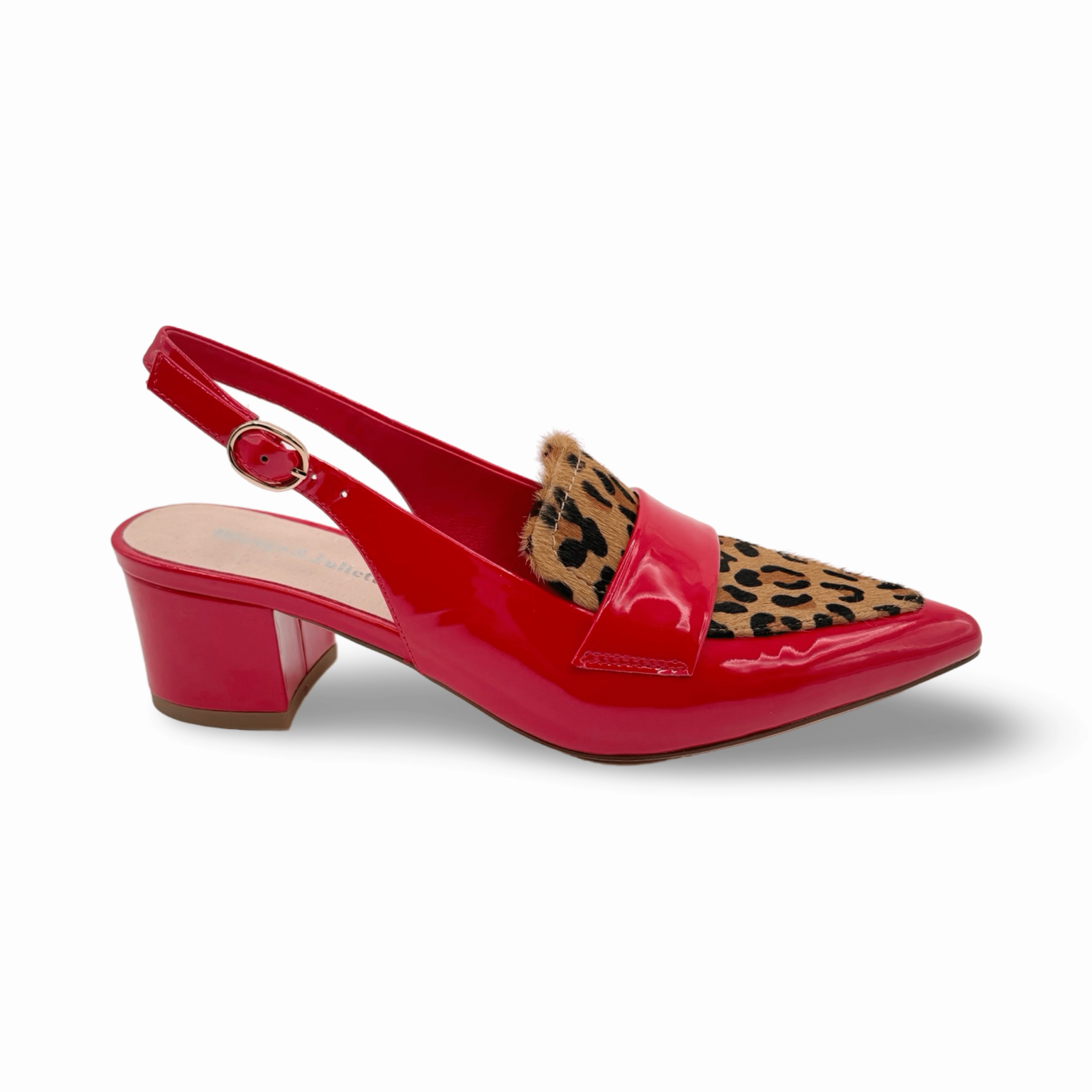 Aiday Red/Leopard Patent/Pony