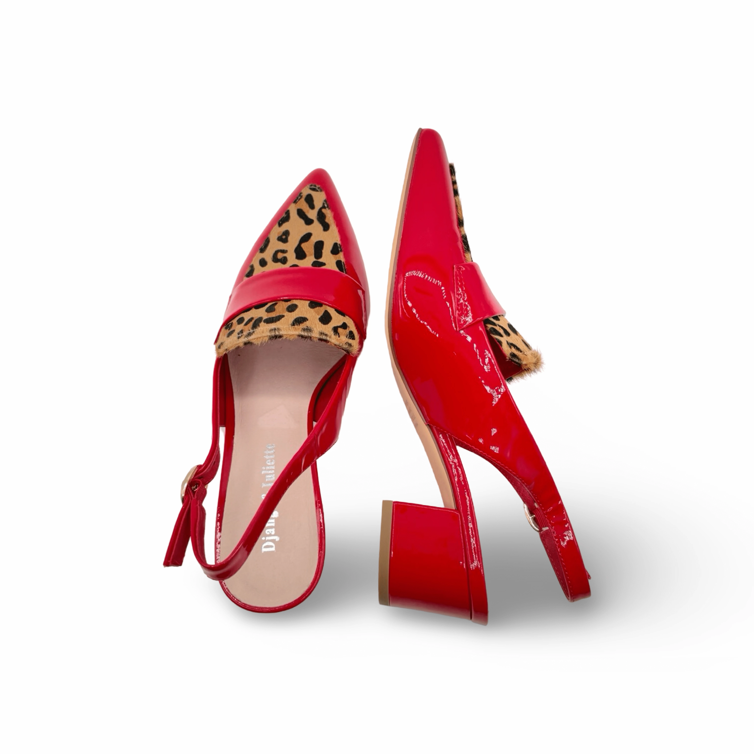 Aiday Red/Leopard Patent/Pony