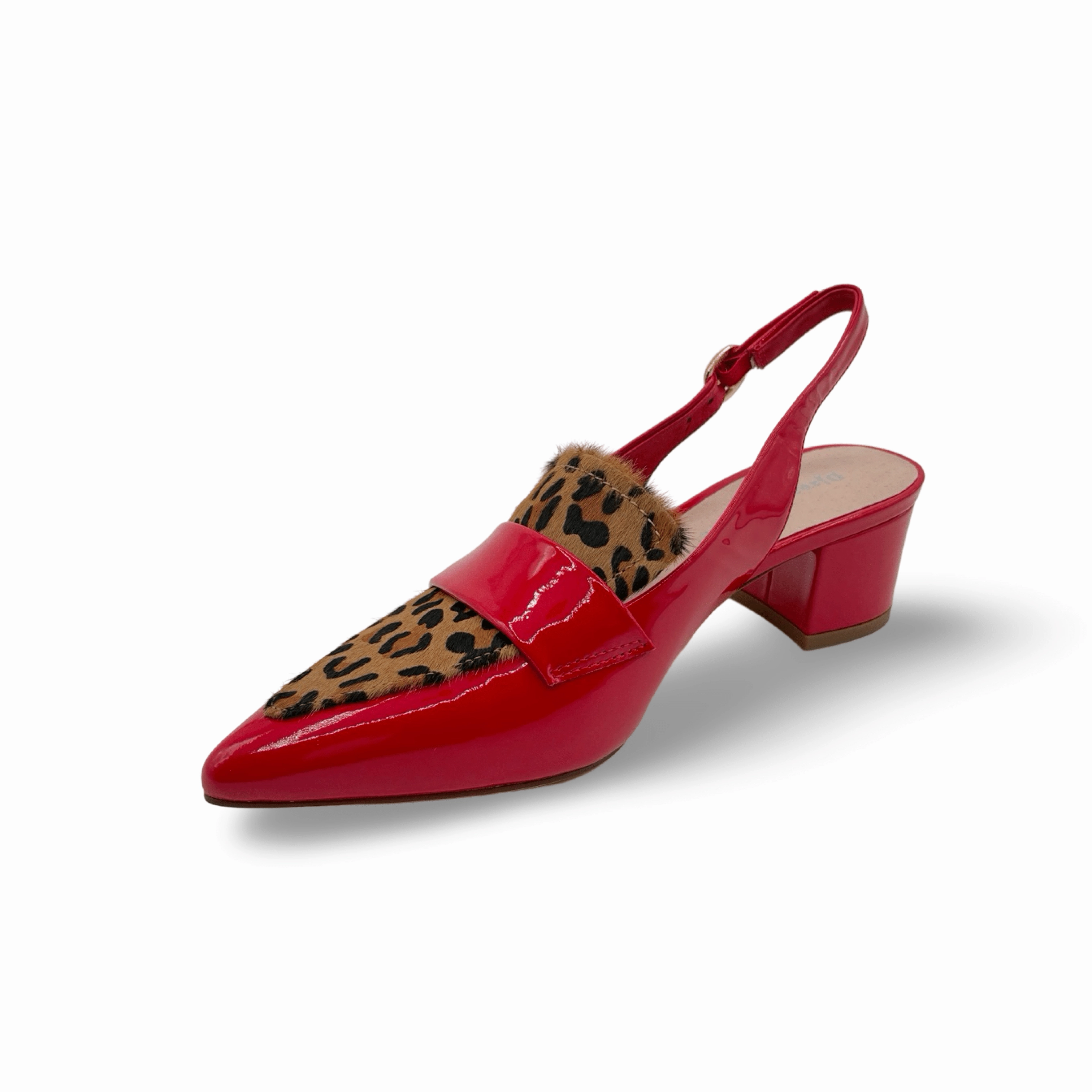 Aiday Red/Leopard Patent/Pony