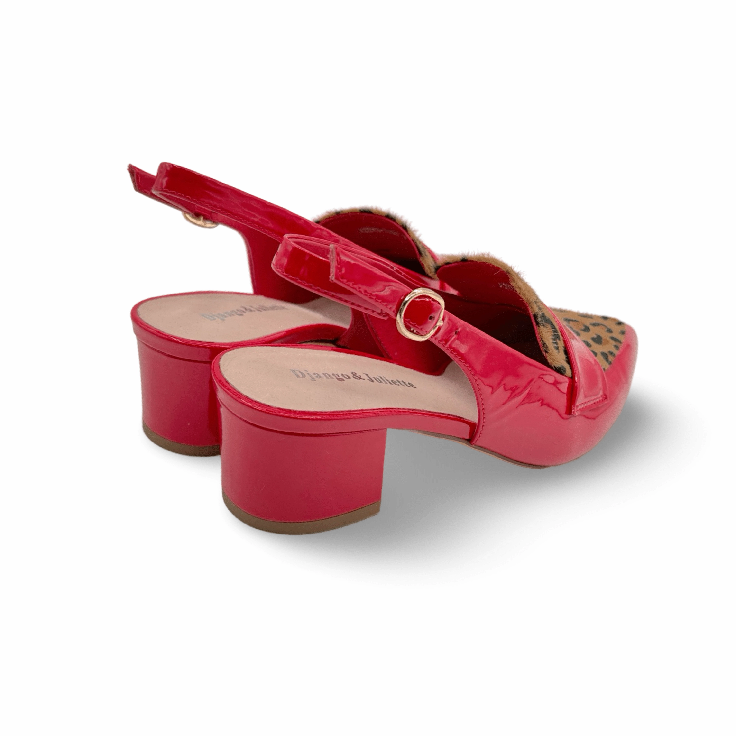 Aiday Red/Leopard Patent/Pony