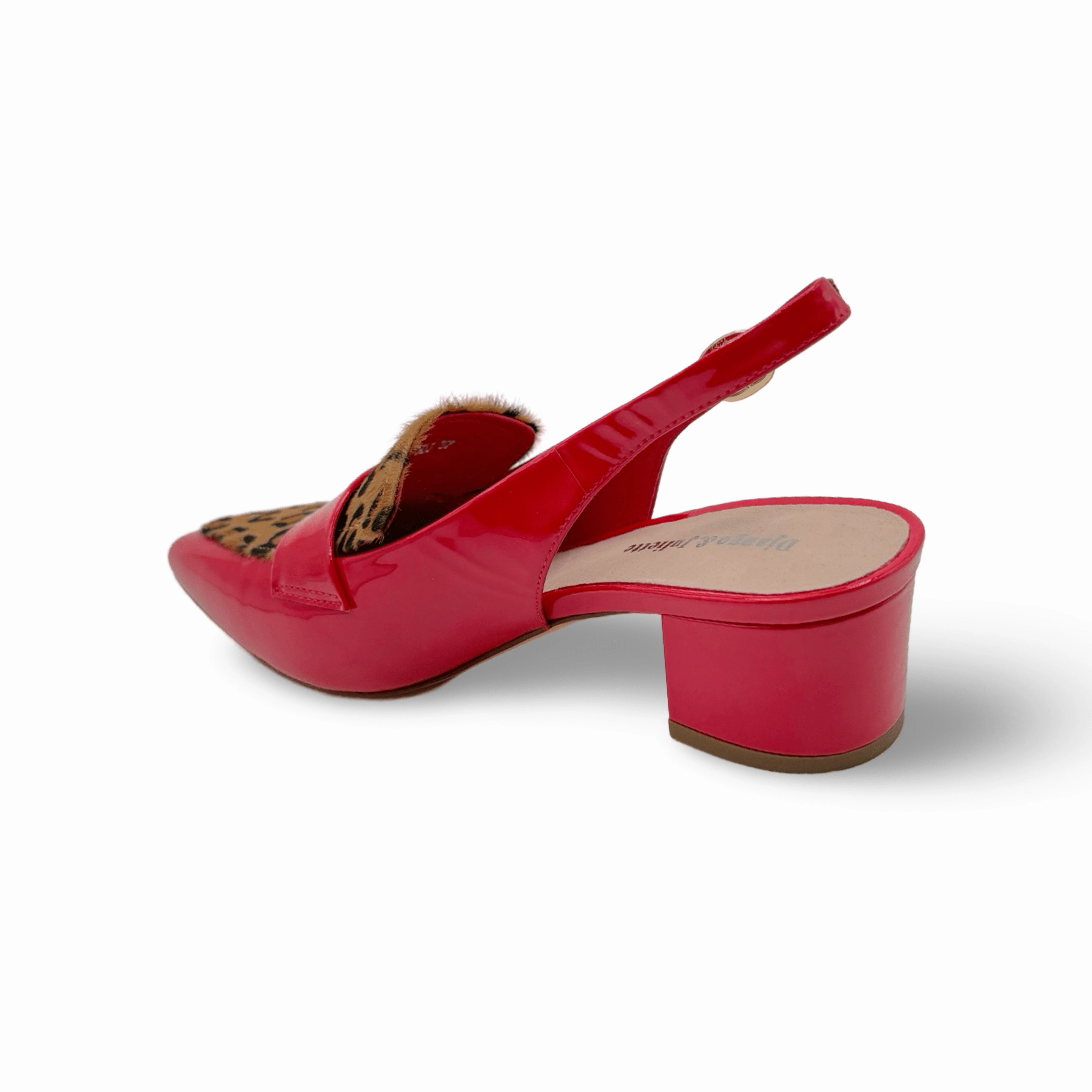 Aiday Red/Leopard Patent/Pony