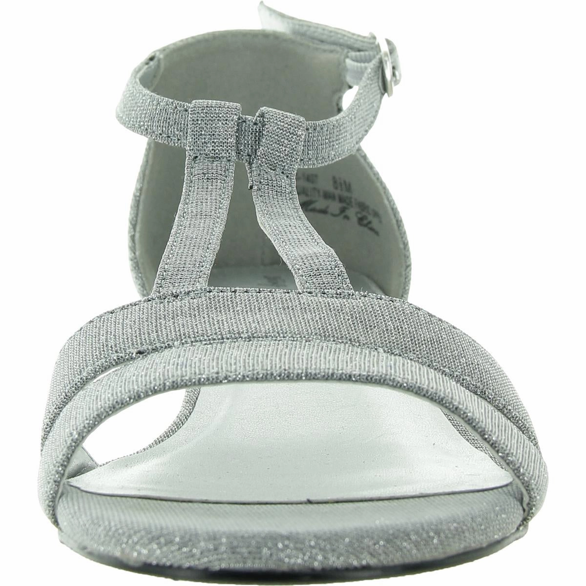 Alora Womens Shimmer Man Made Wedge Sandals