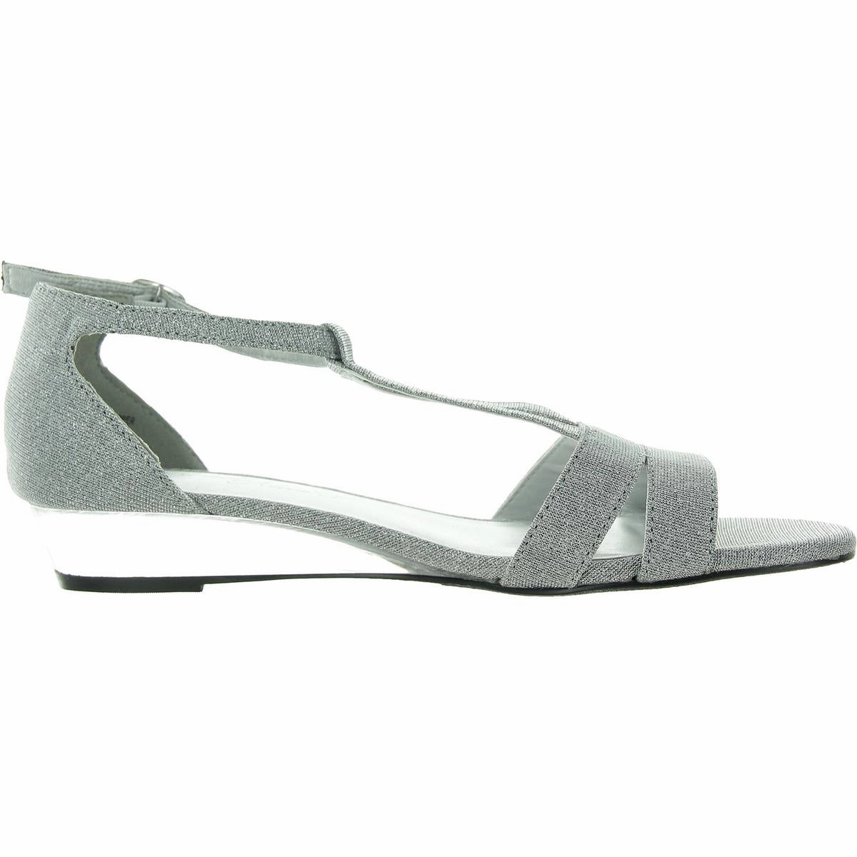 Alora Womens Shimmer Man Made Wedge Sandals