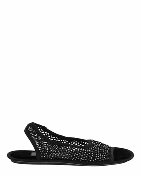 Anio Crystal Embellished Slingback Sandals