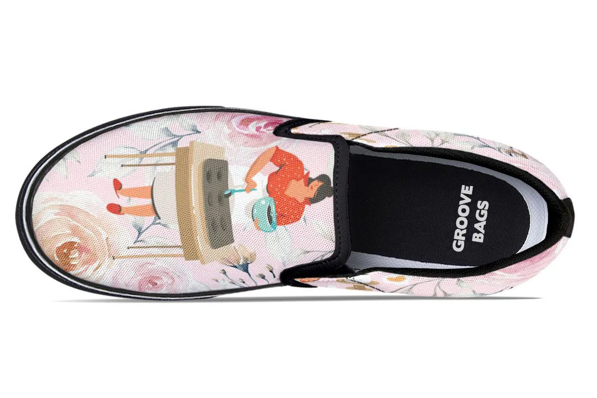 Baking Girl Boss Slip-On Shoes