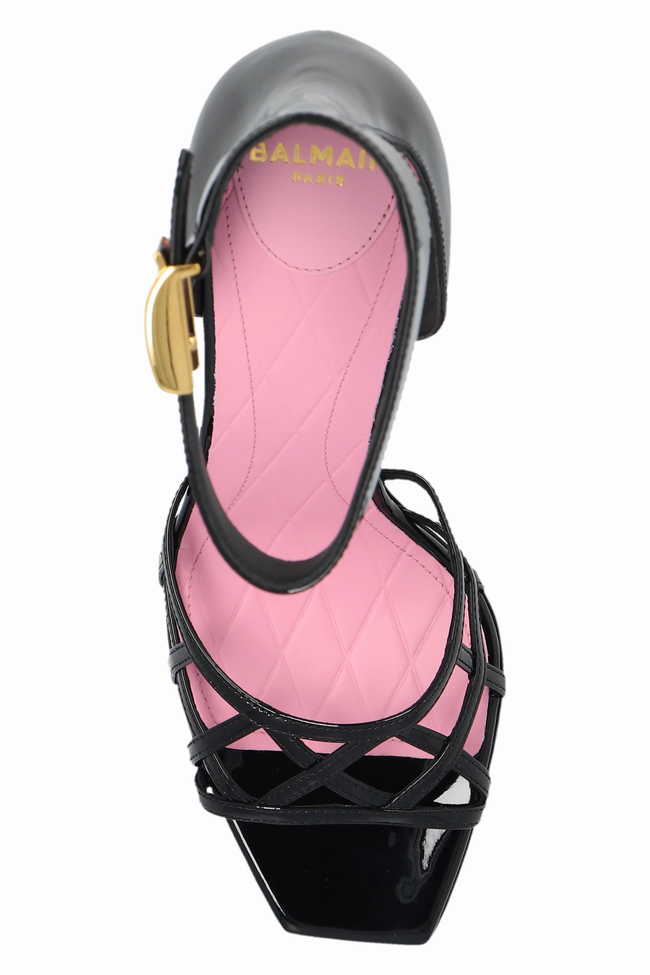 Balmain 'uma' Glossy Heeled Sandals