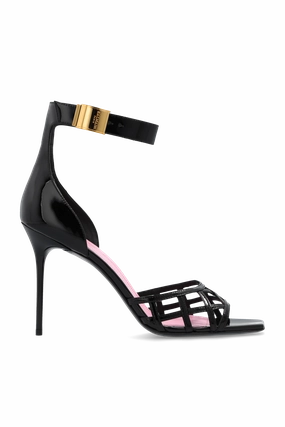 Balmain 'uma' Glossy Heeled Sandals