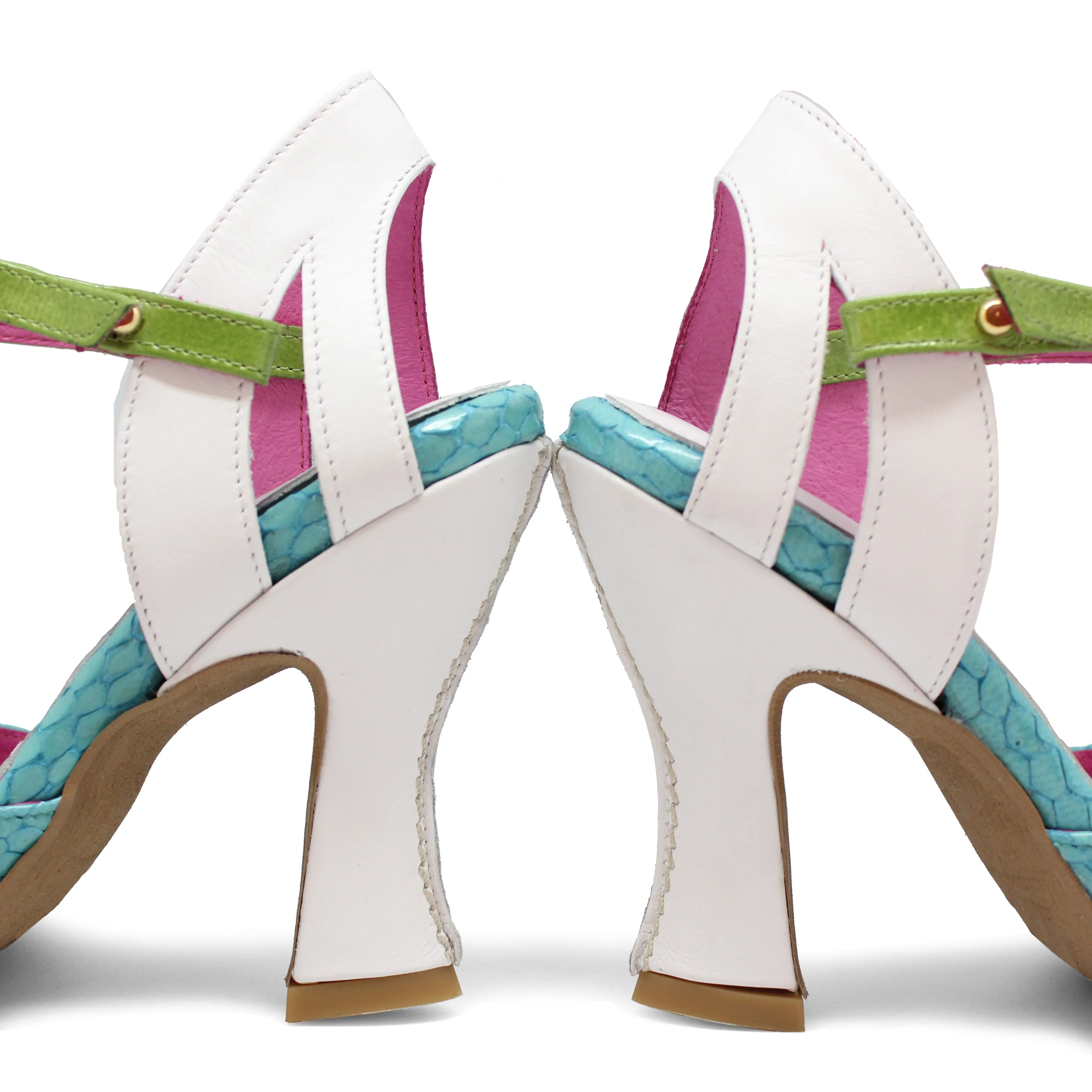 Bec - Aqua/Green high heel shoe