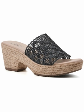 BIANKKA Womens Woven Block heel Platform Sandals