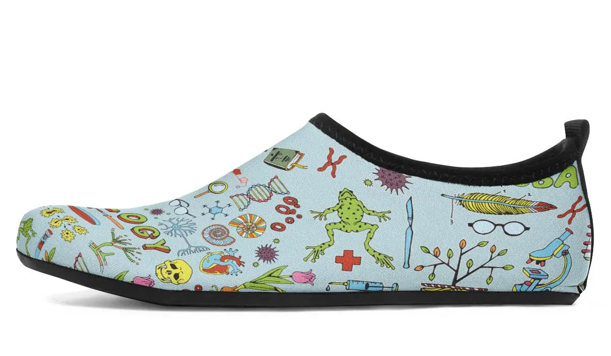 Biology Doodle Aqua Barefoot Shoes
