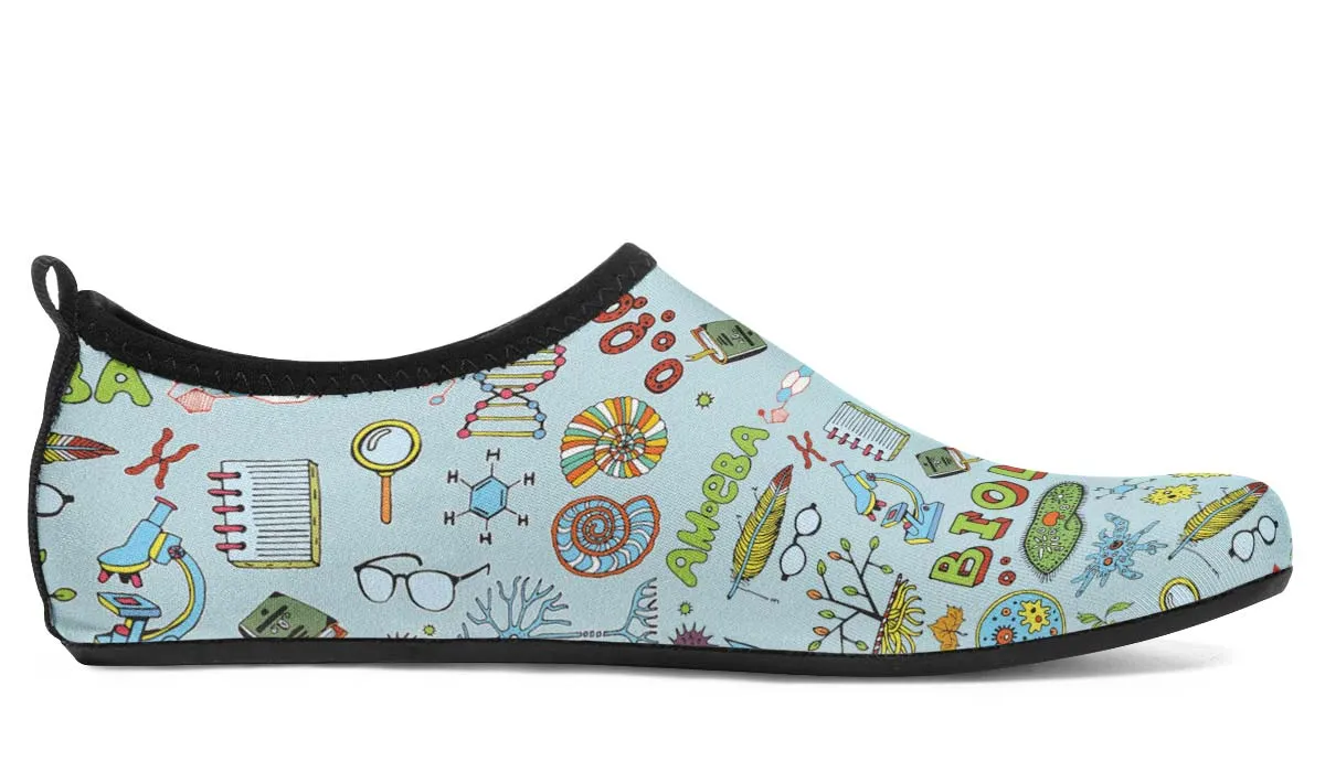 Biology Doodle Aqua Barefoot Shoes