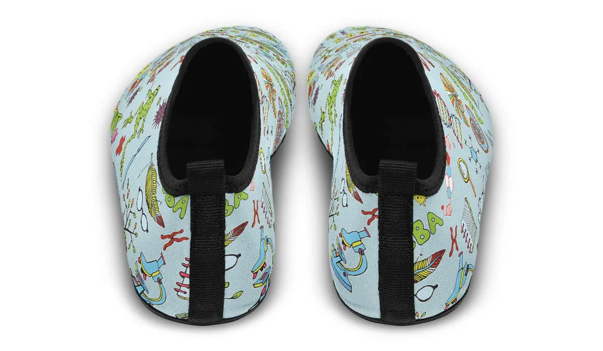 Biology Doodle Aqua Barefoot Shoes