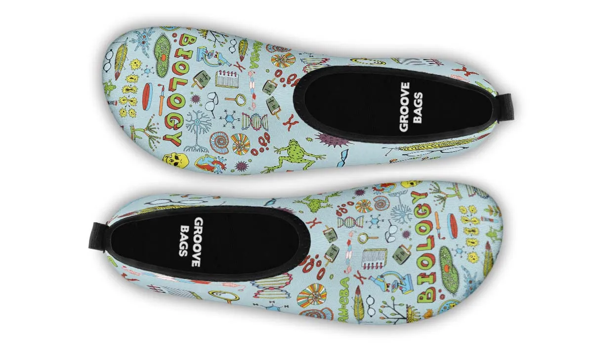 Biology Doodle Aqua Barefoot Shoes