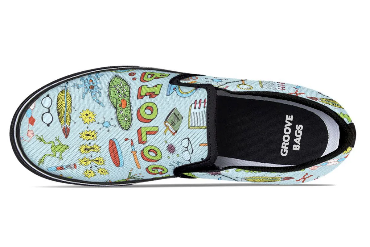Biology Doodle Slip-On Shoes
