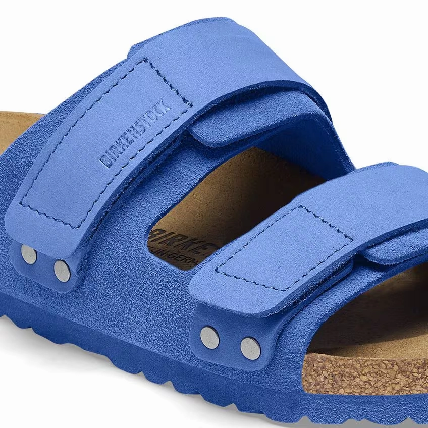 Birkenstock Uji 1025712 Sandal Womens US 7-7.5 Blue Suede Leather Comfort KHD165