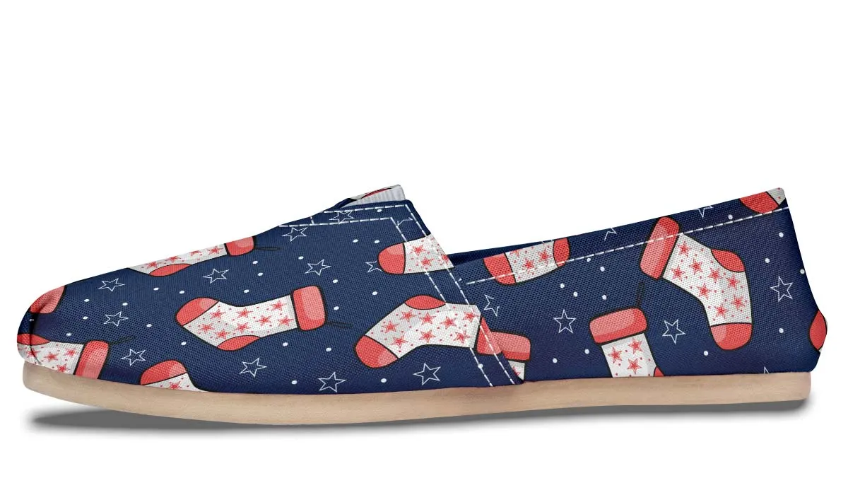 Blue And Red Stockings Casual Shoes