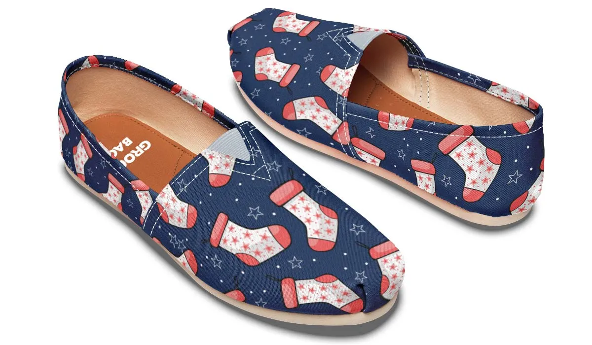 Blue And Red Stockings Casual Shoes