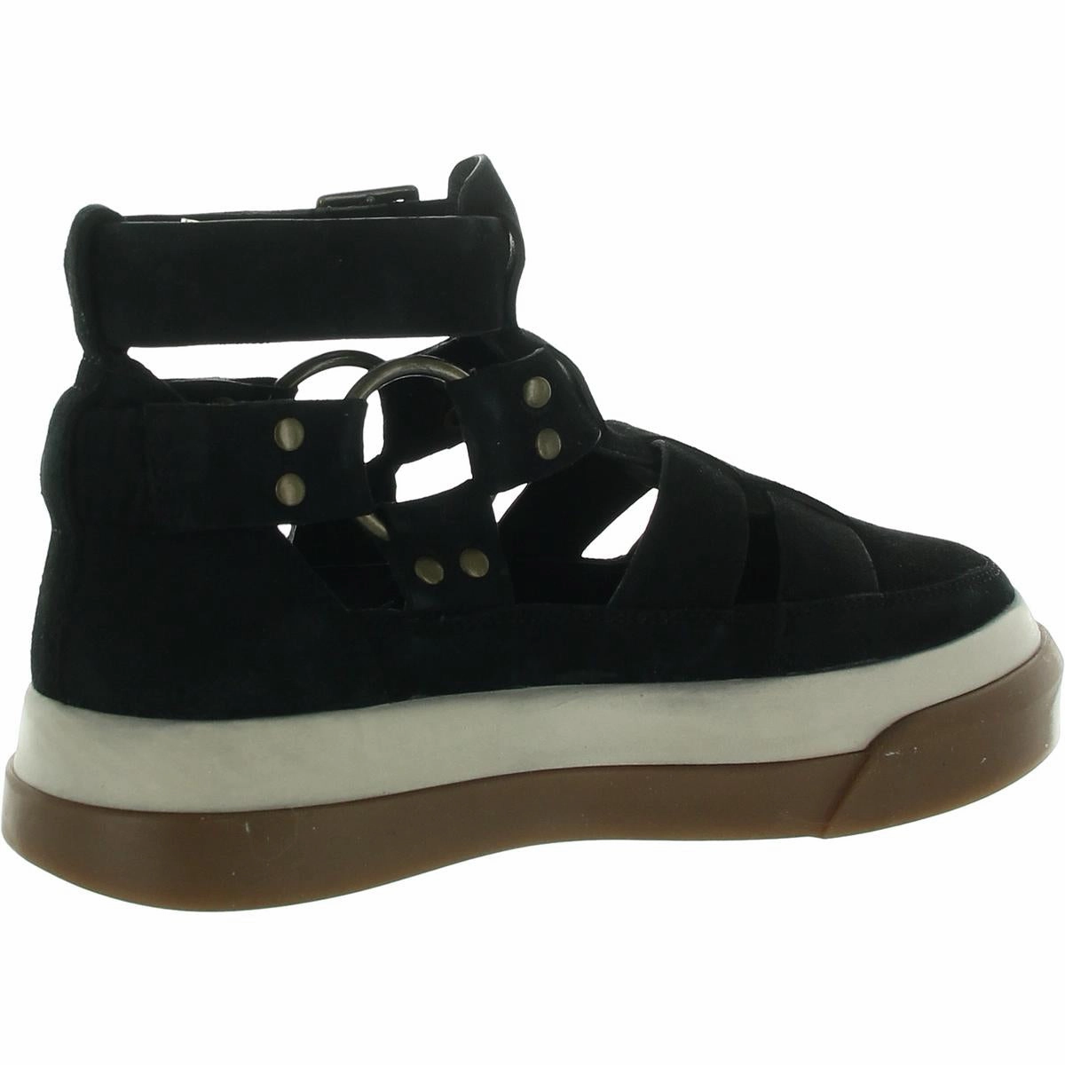 BODHI Womens Leather Ankle Strap Strappy Sandals
