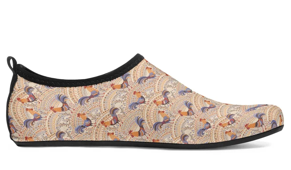 Bohemian Rooster Aqua Barefoot Shoes