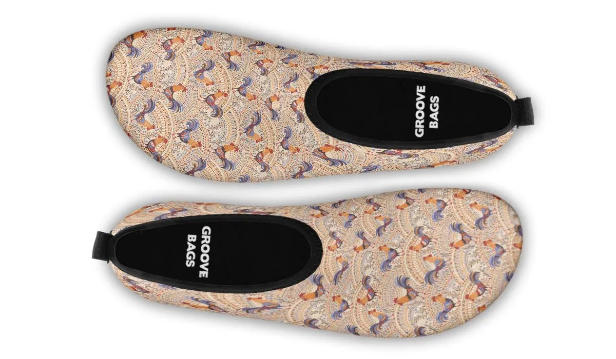 Bohemian Rooster Aqua Barefoot Shoes