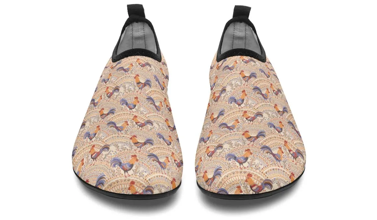 Bohemian Rooster Aqua Barefoot Shoes