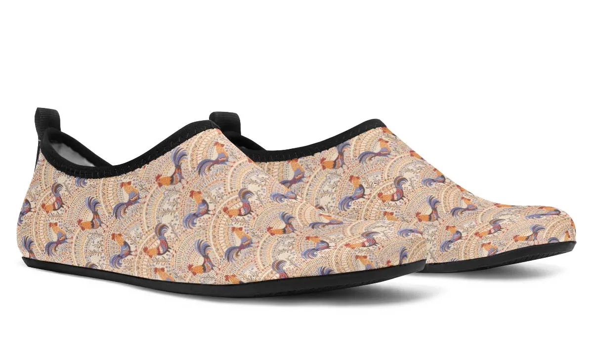 Bohemian Rooster Aqua Barefoot Shoes