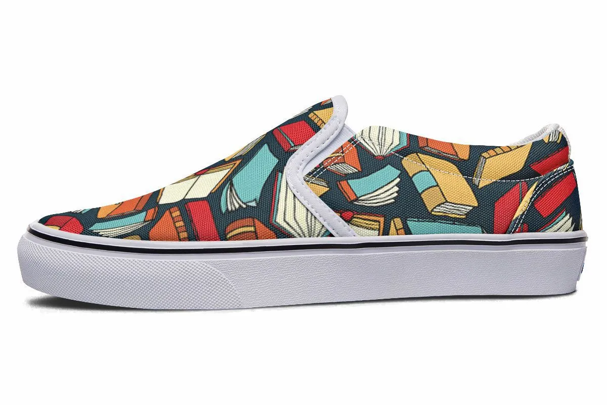 Book Lovers Slip-On Shoes