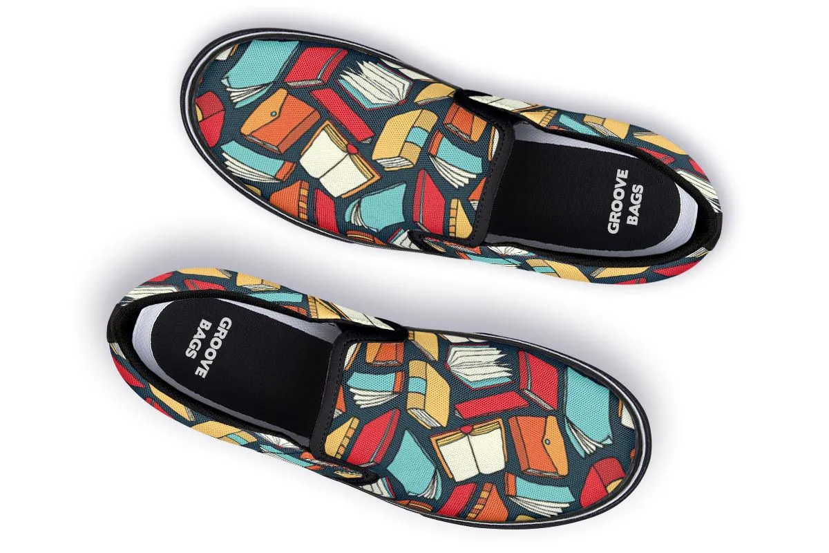 Book Lovers Slip-On Shoes