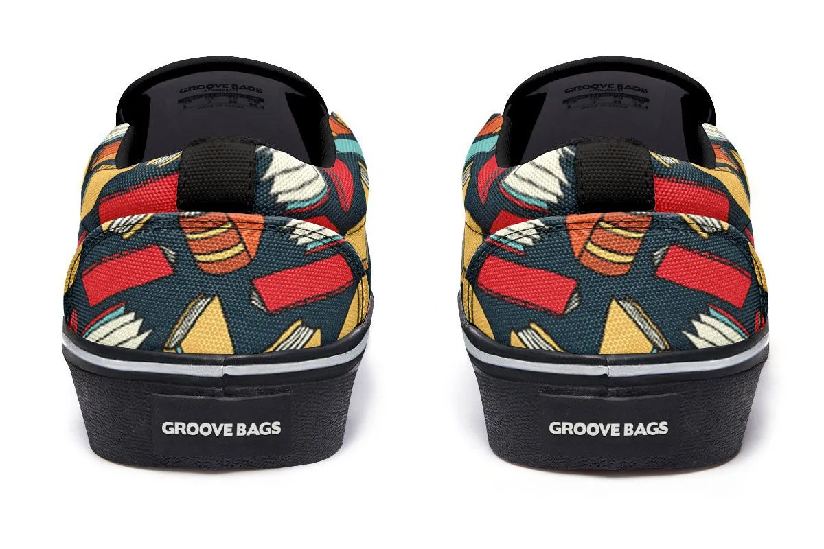 Book Lovers Slip-On Shoes