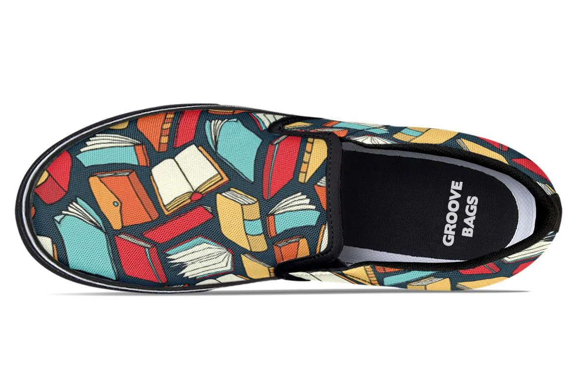Book Lovers Slip-On Shoes
