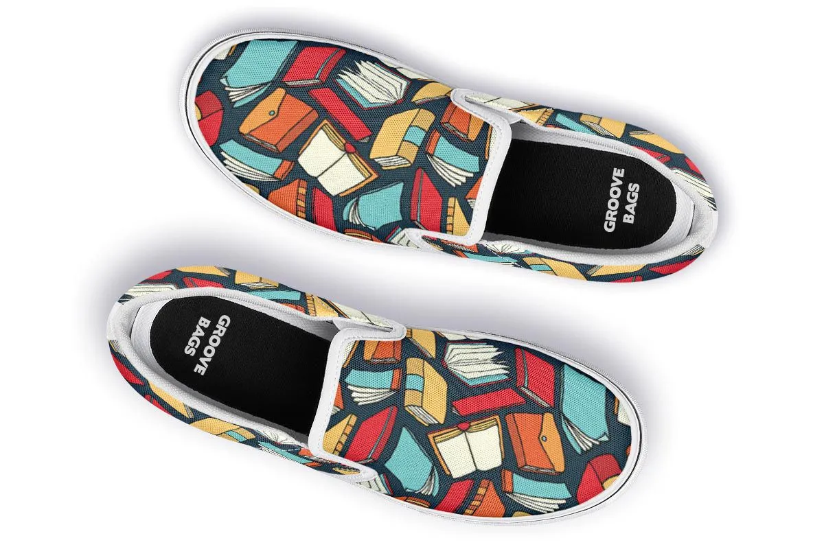 Book Lovers Slip-On Shoes
