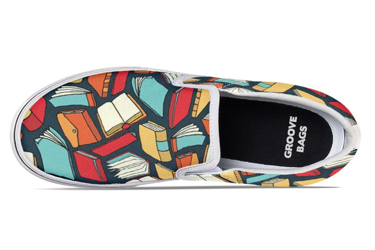 Book Lovers Slip-On Shoes