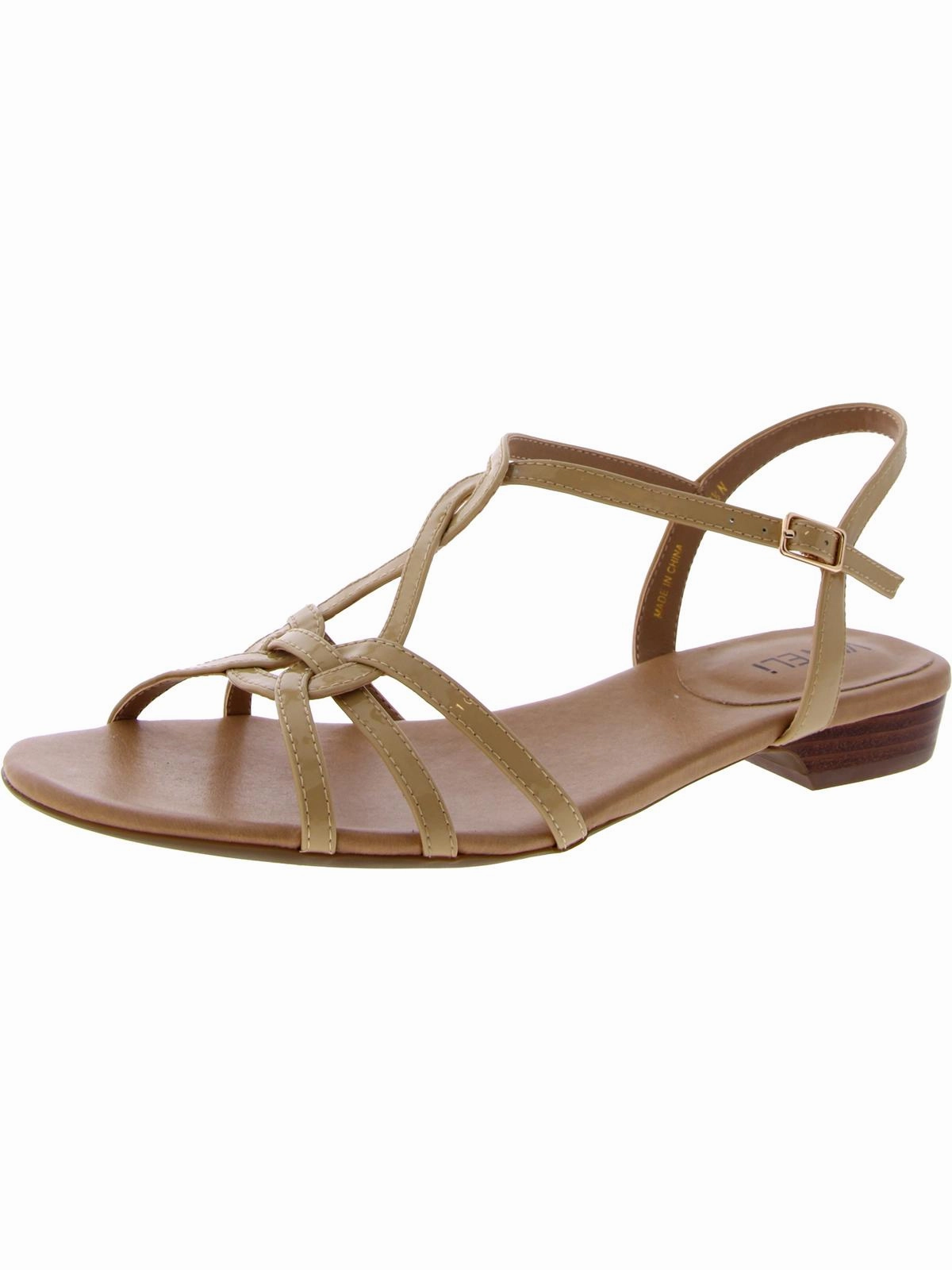 Boon Womens Patent Ankle Strap