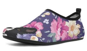 Border Collie Dog Portrait Aqua Barefoot Shoes