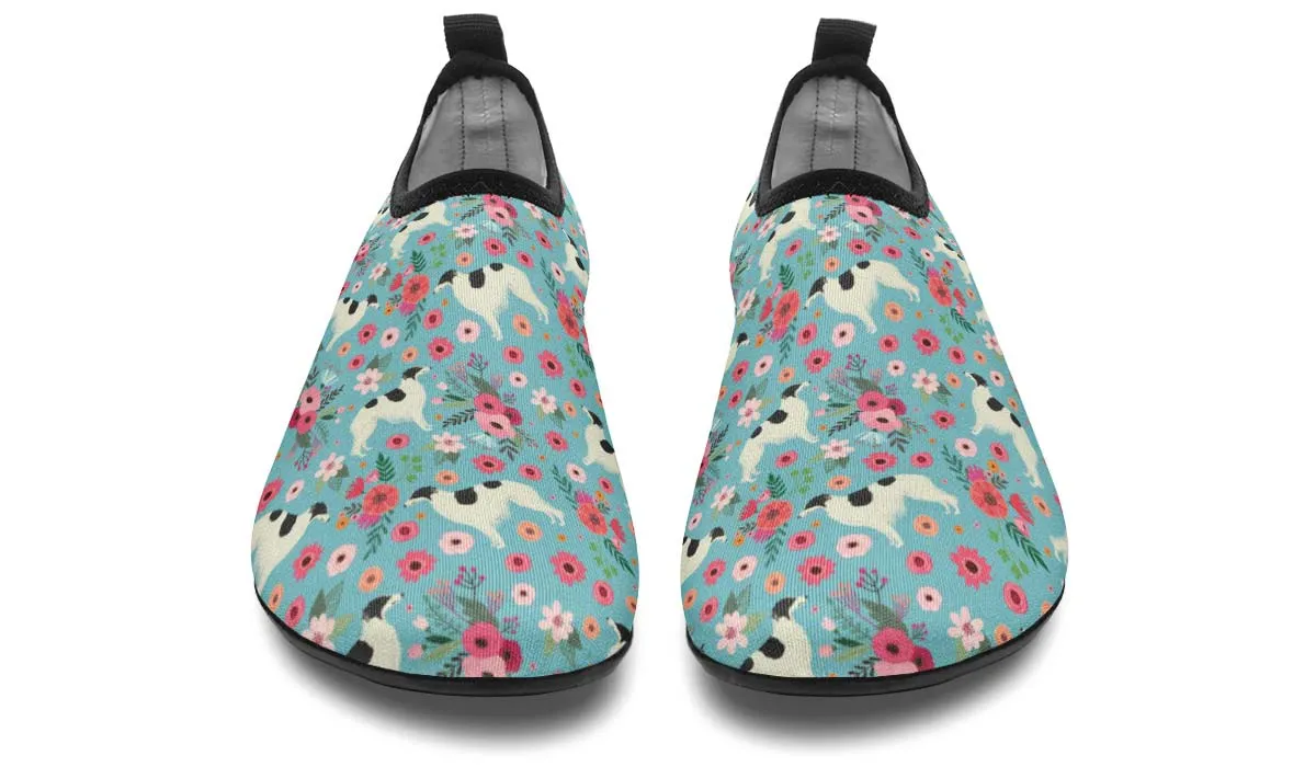 Borzoi Flower Aqua Barefoot Shoes