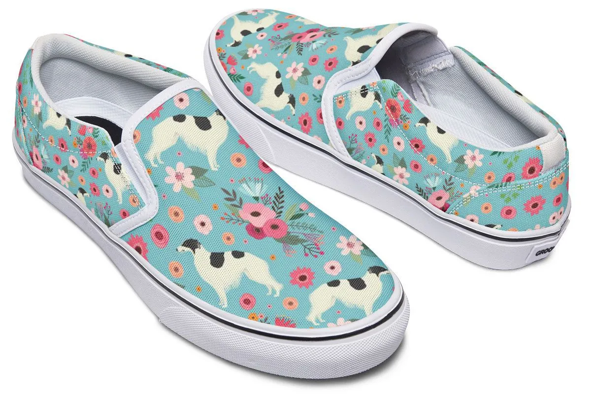 Borzoi Flower Slip-On Shoes