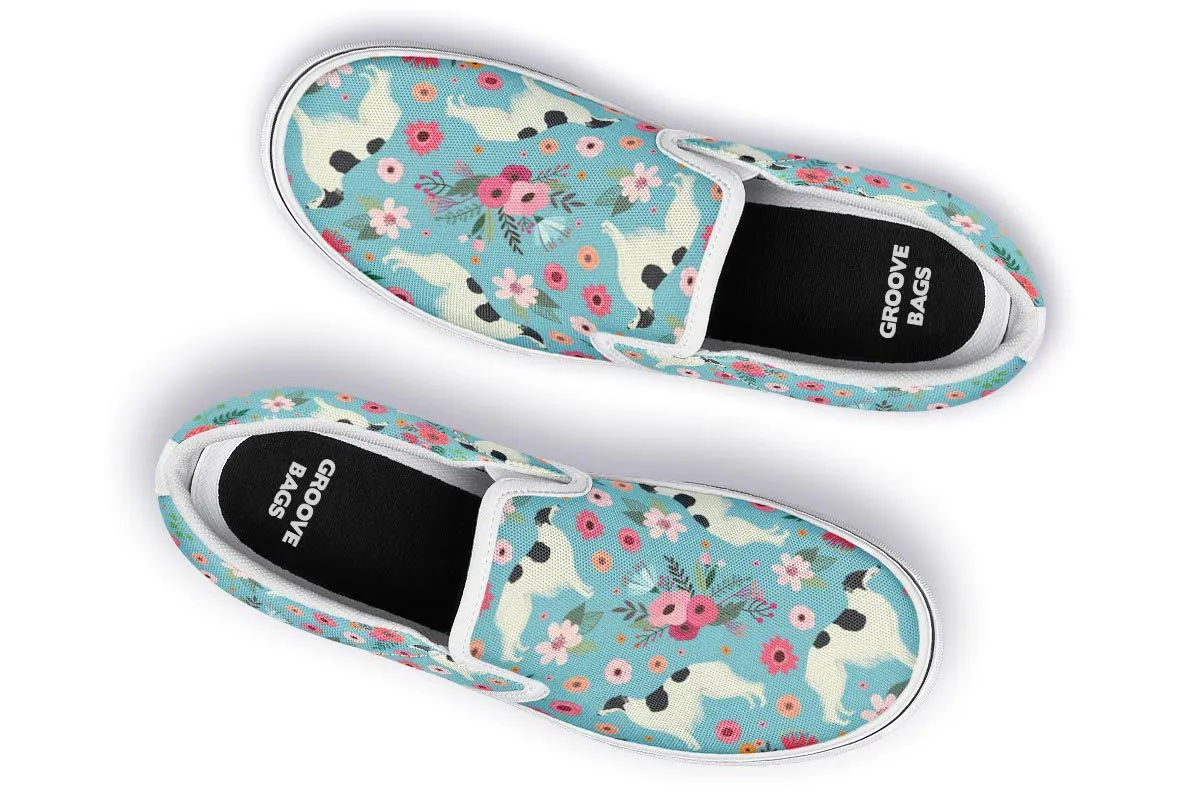 Borzoi Flower Slip-On Shoes