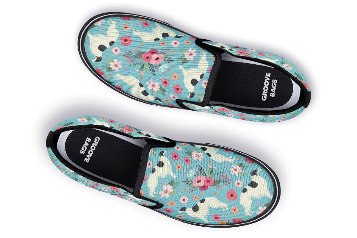 Borzoi Flower Slip-On Shoes