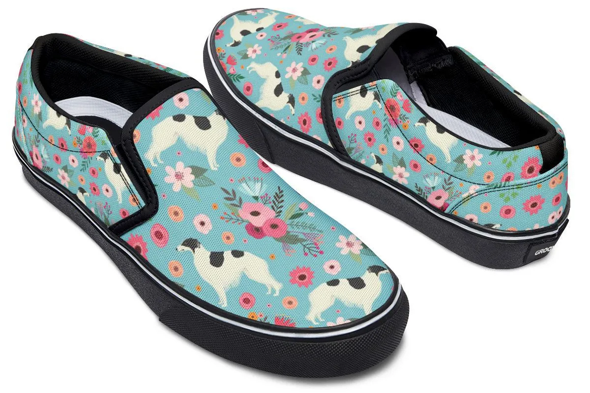 Borzoi Flower Slip-On Shoes