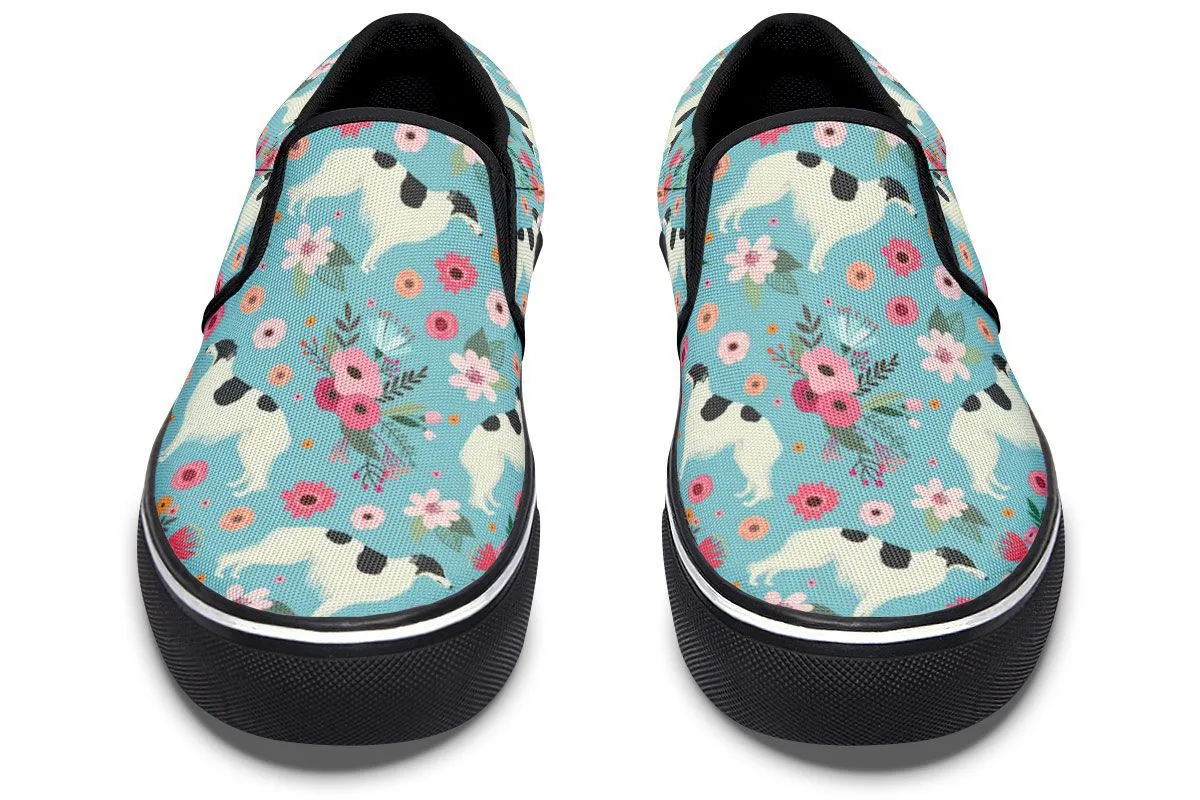 Borzoi Flower Slip-On Shoes