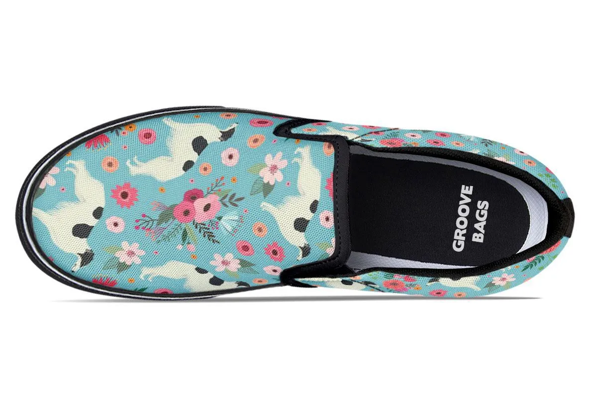 Borzoi Flower Slip-On Shoes